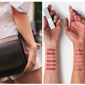 Longchamp Le Foulonné Leather Crossbody | Black/Gold | free lip balm